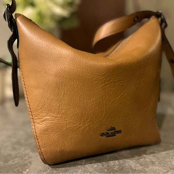 Vintage Coach Bag, Tan Leather Shoulder Bag - Picture 1 of 7